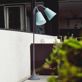 Nielsen fotgjenger gulvlampe med 2 armer (ikke ink. skjermer), soft grå