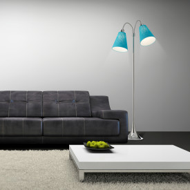 Nielsen fotgjenger gulvlampe med 2 armer (ikke ink. skjermer), krom