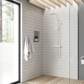 Damixa Silhouet dusjsett, vannbesparende, matt hvit