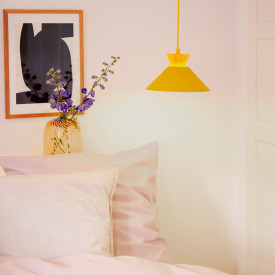 Nordlux Dial pendellampe, gul, Ø25 cm