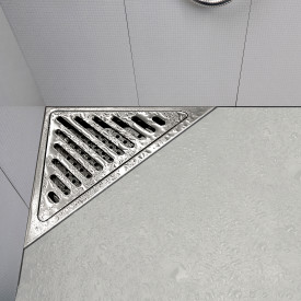 Unidrain komplett hjørnesluk, til 8 mm fliser