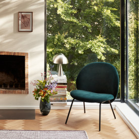 Hübsch Mush bordlampe, nikkel, 33 cm