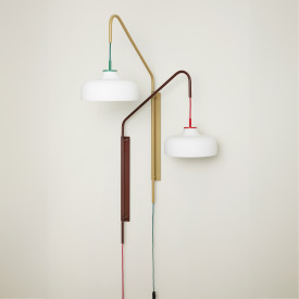 Hübsch Current vegglampe, khaki