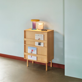 4 stk Hübsch Magic bordlampe, lilla/gul