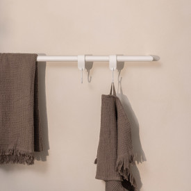 Metallbude Vana håndklestang, 55 cm, hvit