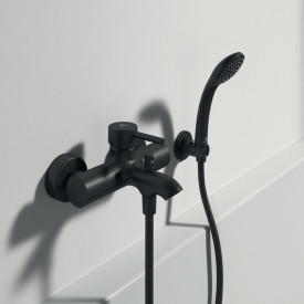 Ideal Standard Ceraline badkarsblandare med duschset, matt svart