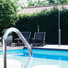 Frostline Duo utedusch, självavstängande, 205 cm, rostfritt stål