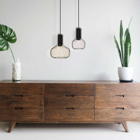 Corpa Iris L Anheng champagne GU10 max 9W, Håndblåst glass