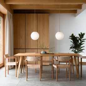 Nordic Tales Bright Modeco pendellampe, sort ledning, Ø30 cm