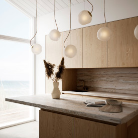 Nordic Tales Bright Barocco pendellampe, sort ledning