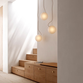 Nordic Tales Bright Ripple pendellampe, sort ledning