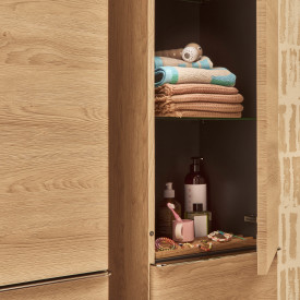 Hansgrohe Xelu Q vægskab, 40x35 cm, højre, eg