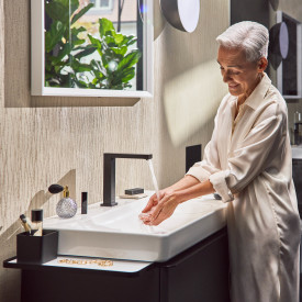 Hansgrohe Xelu Q hylde til underskab, 43x14 cm, mat sort