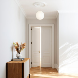 Nordic Tales Bright Modeco pendellampe, krem ledning, Ø30 cm