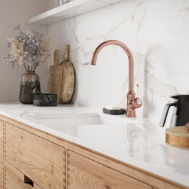 Damixa Tradition köksblandare, diskmaskinsavstängning, koppar