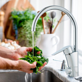 Mora Cera K5 köksblandare, diskmaskinsavstängning, krom