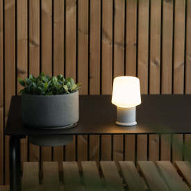 Sackit London bordlampefot, hvit, 5 cm