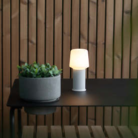 Sackit London bordlampefot, hvit, 10 cm