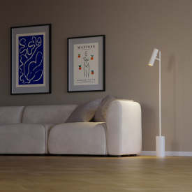 Sackit Expo gulvlampe, hvit