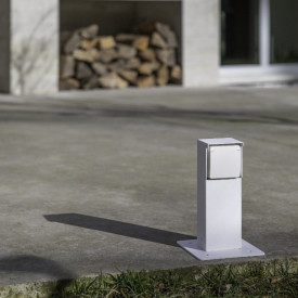 Hydro stikkontakt med sidejord og pillesikring, hvit