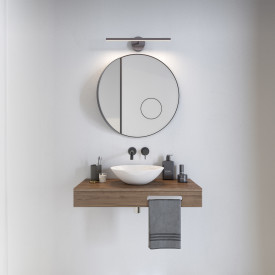 Nordlux IP S13 spegellampa, borstat stål, 40 cm