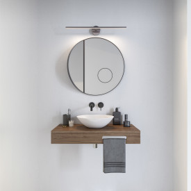 Nordlux IP S13 spegellampa, borstat stål, 60 cm