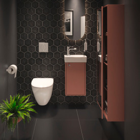 Gustavsberg Artic Small högskåp, 33x135 cm, rosa