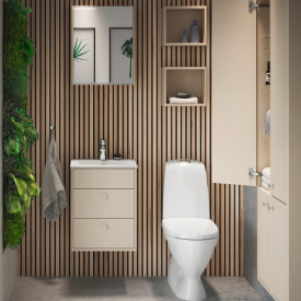 Gustavsberg Graphic högskåp, 30x165 cm, beige