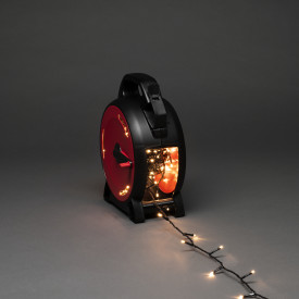 Konstsmide ljusslinga utomhus på kabeltrumma, 600 varmvita ljus, 41,93 meter