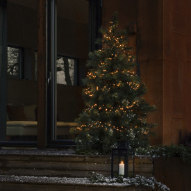 Konstsmide Cluster lyslenke utendørs, 800 ravfargede lys, 17,58 meter