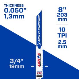 Lenox bajonetsavklinge til metal 10 tpi 200 mm, 25 stk.