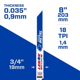 Lenox bajonetsavklinge til metal 18 tpi 200 mm, 25 stk.