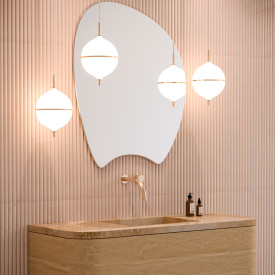 Rebello Decor Eternal Moonlight pendellampe, hvit, Ø22 cm