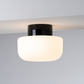Ifö Electric Solenne loft-/væglampe, sort, Ø21 cm