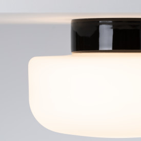 Ifö Electric Solenne loft-/væglampe, sort, Ø25 cm