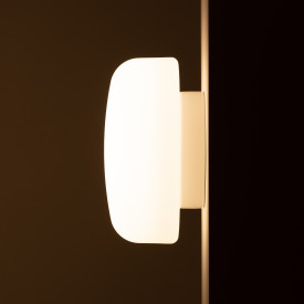 Ifö Electric Solenne loft-/væglampe, hvid, Ø32 cm