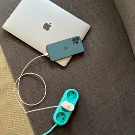 ColorCable stikdåse, turkis