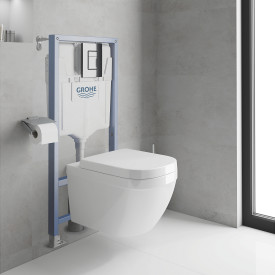 Grohe Solido Euro Ceramic 5i1 toiletpakke, hvid/sort