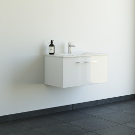 Dansani Mido+ møbelpakke, 81x45,5 cm, hvit høyglans