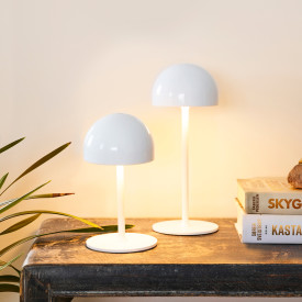 Sirius Tim oppladbar bordlampe, hvit, 22 cm