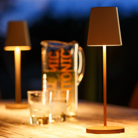 SLV Vinolina Two genopladelig bordlampe, rust