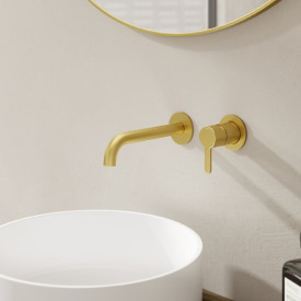 Damixa Silhouet håndvaskarmatur, børstet messing