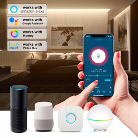 Hilux Zigbee dimmerbryter med ledning, fotbryter, hvit