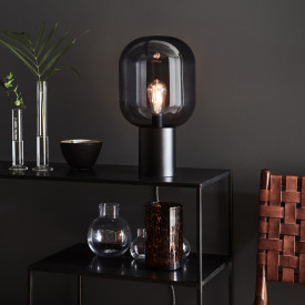 BROOKLYN Bord 1L 44cm sort/røg