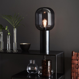 BROOKLYN Bord 1L 56cm sort/røg