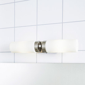 STELLA Væg 2L stål/hvid IP44