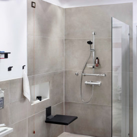 Oras Clinica Safety+ dusjbatteri, krom