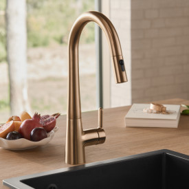 Oras Inspera Comfort kjøkkenarmatur, udtrækstud, børstet bronse
