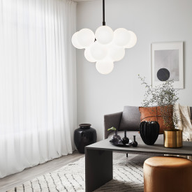 MERLOT Pendel 13L sort/hvid