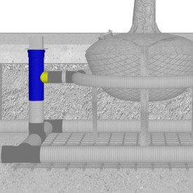 GEFA LUWA® 110 x 80 mm rodvanding- og -ventilationssystem, sifon